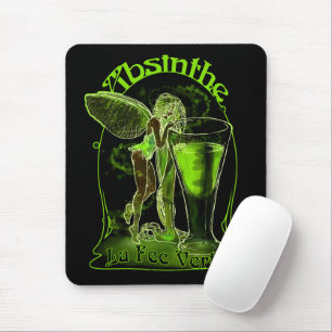 Absinthe La Fee Verte Fairy With Glass Mouse Mat