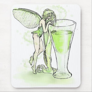 Absinthe La Fee Verte Fairy With Glass (no text) Mouse Mat