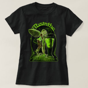 Absinthe La Fee Verte Fairy With Glass T-Shirt