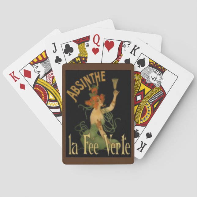 Absinthe La Fee Verte Poster Playing Cards (Back)