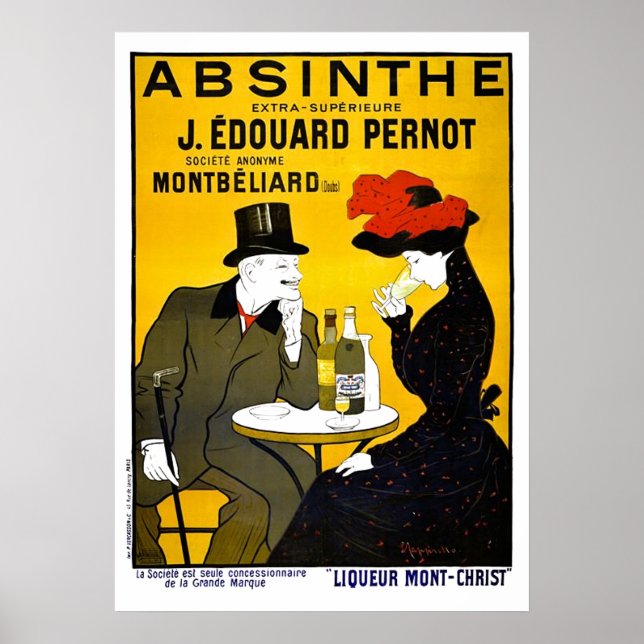 Absinthe Leonetto Cappiello Vintage Advertisement Poster (Front)