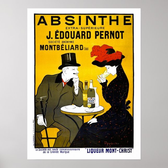 Absinthe Leonetto Cappiello Vintage Advertisement Poster (Front)