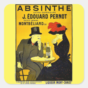 Absinthe Leonetto Cappiello Vintage Advertisement Square Sticker