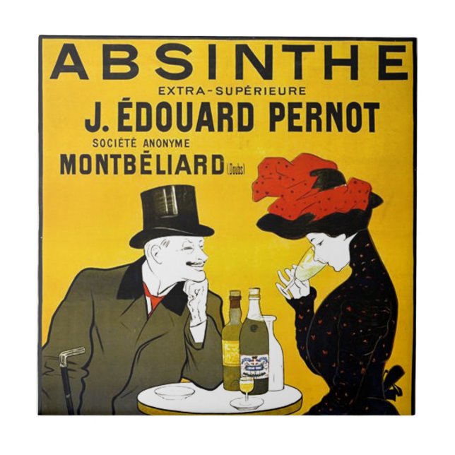 Absinthe Leonetto Cappiello Vintage Advertisement Tile (Front)