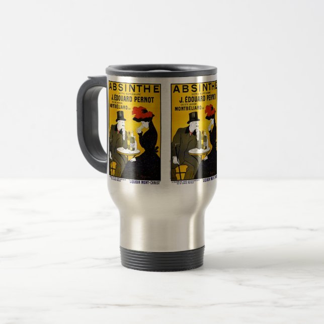 Absinthe Leonetto Cappiello Vintage Advertisement Travel Mug (Front Left)