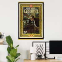 Absinthe playbill vintage play advertisement