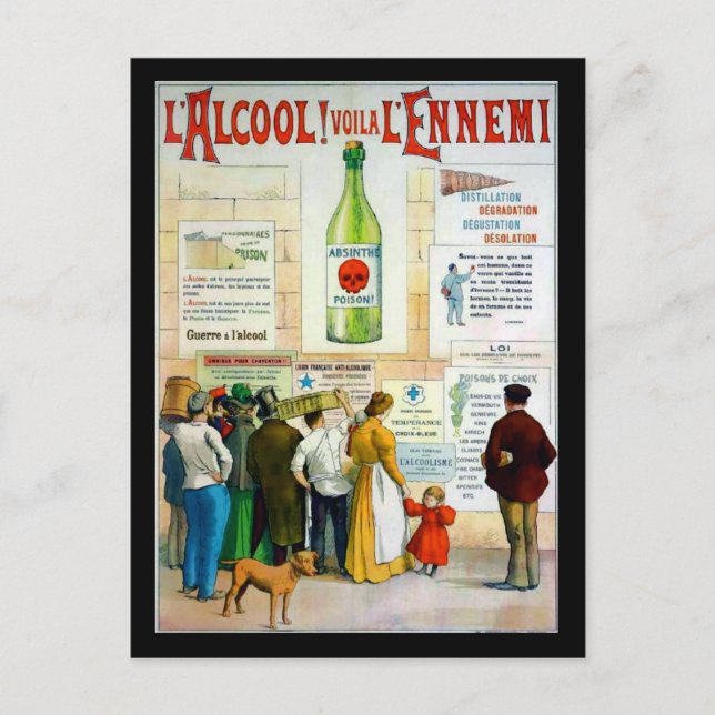 Absinthe Poison Postcard (Front)