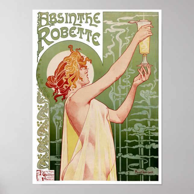 Absinthe Robette 1896 Vintage Poster Restored (Front)