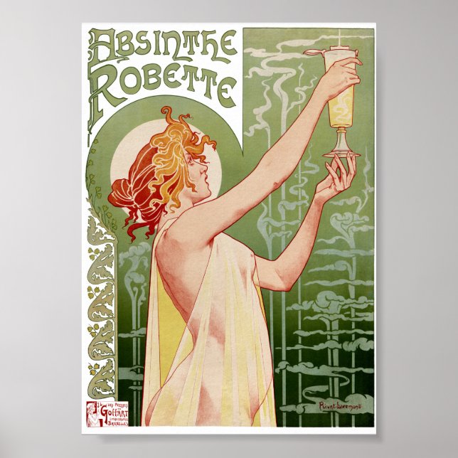 Absinthe Robette 1896 Vintage Poster Restored (Front)