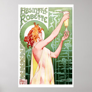 Absinthe Robette Art Nouveau Poster Vintage Drinks