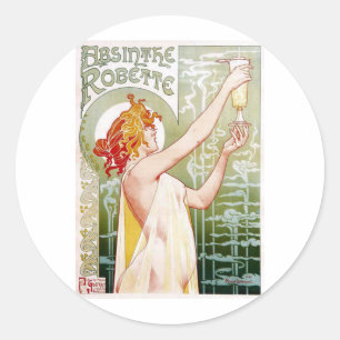 Absinthe Robette Classic Round Sticker
