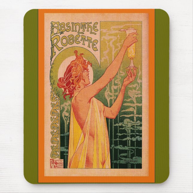 Absinthe Robette Mouse Mat (Front)