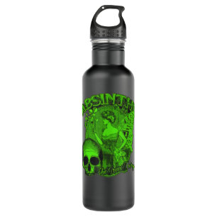 Absinthe Skull Green Fairy Retro design 710 Ml Water Bottle