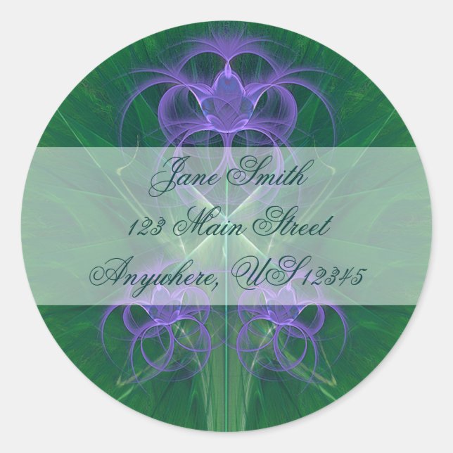 Absinthe Tulips Mandala Classic Round Sticker (Front)