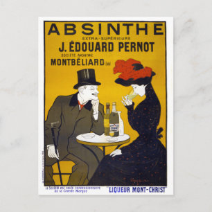 Absinthe Vintage Poster Restored Postcard