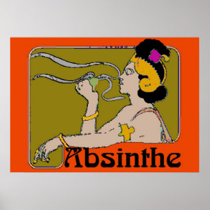 Absinthe Woman Poster