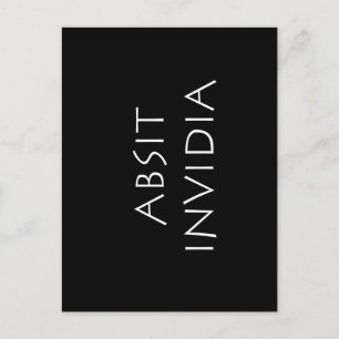 Absit invidia postcard
