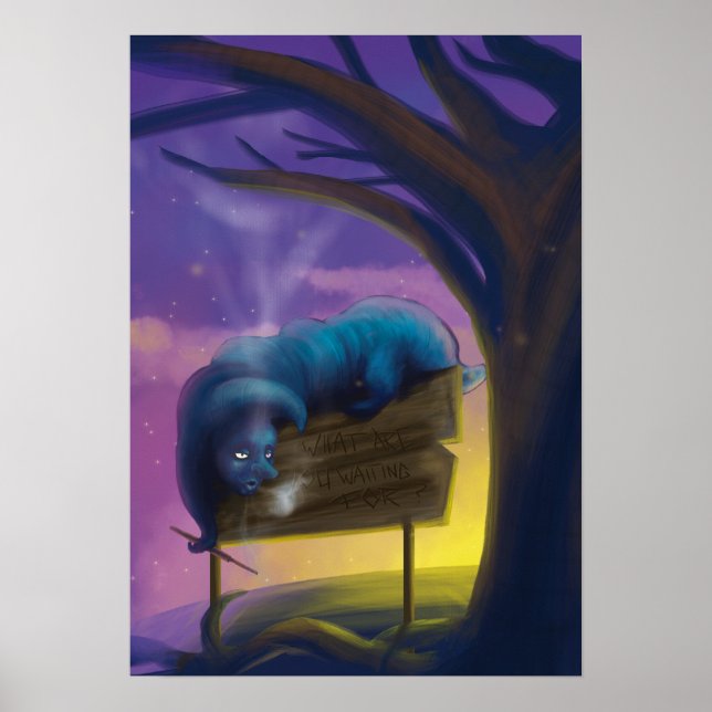 Absolem the blue Catapillar Poster (Front)
