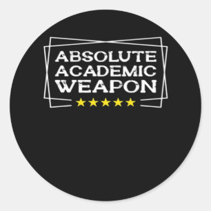 Absolute Academic Weapon Classic Chill Round Sticker