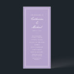Absolute Classic Script Lavender Wedding Programme<br><div class="desc">This wedding suite was created for a classic wedding,  but with the twist of bright,  happy colours. DM with any design requests,  especially changes to the bridal party list. Thanks!</div>
