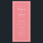 Absolute Classic Script Peachy Pink Wedding Programme<br><div class="desc">This wedding suite was created for a classic wedding,  but with the twist of bright,  happy colours. DM with any design requests,  especially changes to the bridal party list. Thanks!</div>