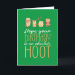 Absolute Hoot Cute Owl Cartoon Pun Funny Birthday Card<br><div class="desc">Funny and cute birthday card for those who love puns and humour. Perfect way to wish your friends and family happy birthday.  Visit our store for more birthday card collection. You'll find something cool,  humourous and sometimes sarcastic birthday cards for your special someone.</div>