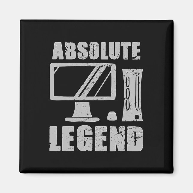 Absolute Legend Funny Video Game Player Quote Pc G Magnet (Front)