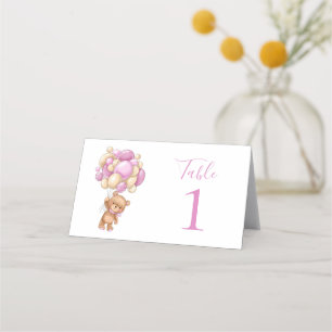 Absolutely Adorable Teddy Bear Girly Place Cards