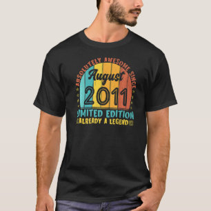 Absolutely Awesome Since August 2011 Boy Girl Birt T-Shirt