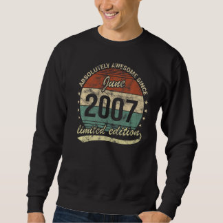 Absolutely Awesome Since June 2007 Boy Girl Birthd Sweatshirt