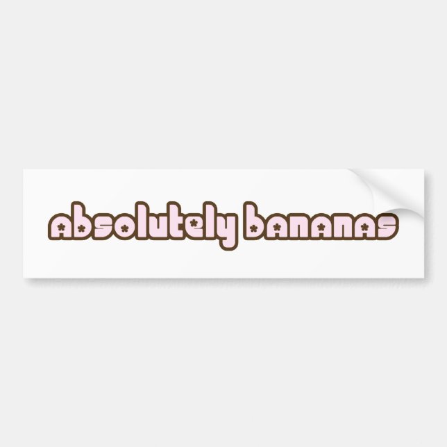 "Absolutely Bananas" bumper sticker (Front)