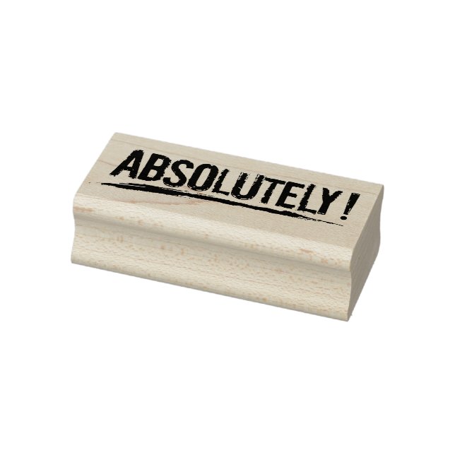 ABSOLUTELY bold lettering saying Rubber Stamp (Stamp)