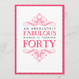 Absolutely Fabulous 40th Birthday Party Invitation