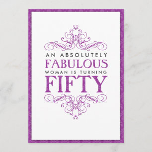 Absolutely Fabulous 50th Birthday Party Invitation