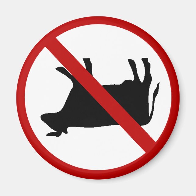 Absolutely NO Cow Tipping Permitted! Funny Magnet (Front)