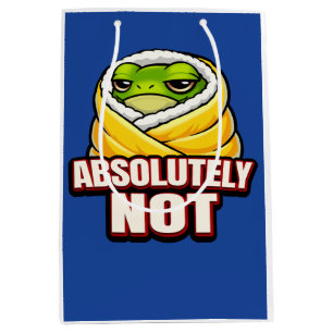Absolutely Not Frog – Funny Lazy Frog Meme Medium Gift Bag