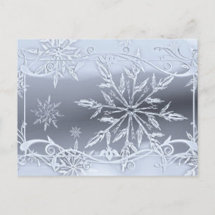 Absolutely Stunning Snowflake Design  Postcard