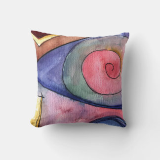 ABSTACR WATERCOLOR Throw Pillow
