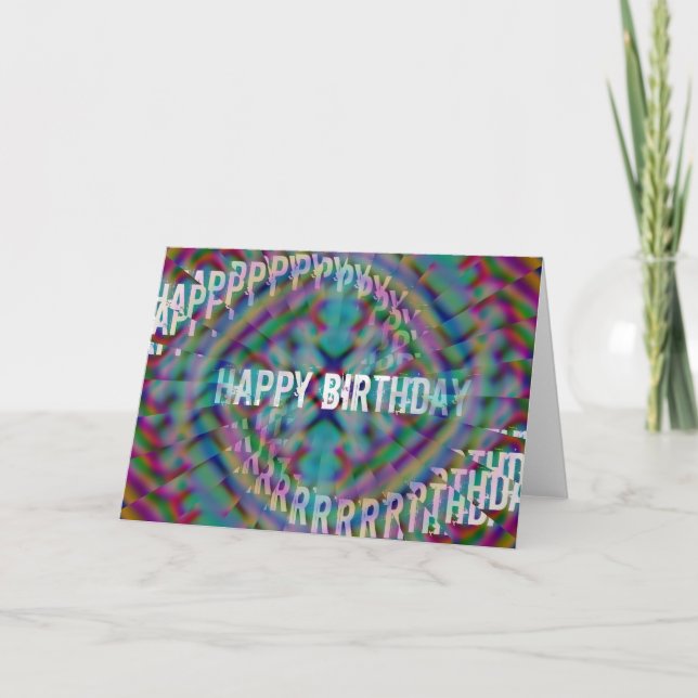 Abstact Birthday Illusion Card (Front)