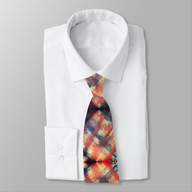 Abstact Crayon Neck Tie (Tied)