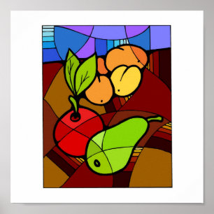 Abstact Fruit Kitchen Decor 15x15