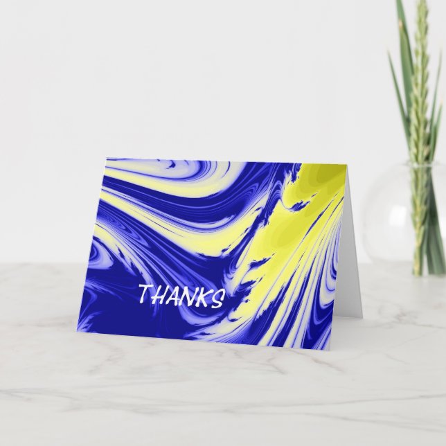 Abstact Thanks Thank You Card (Front)