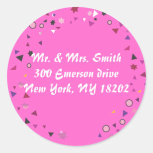 Abstact Tree of Life Bat Mitzvah Invitation Classic Round Sticker