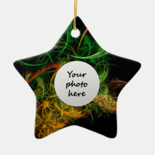 Abstarct Art Space Flowers Ceramic Tree Decoration