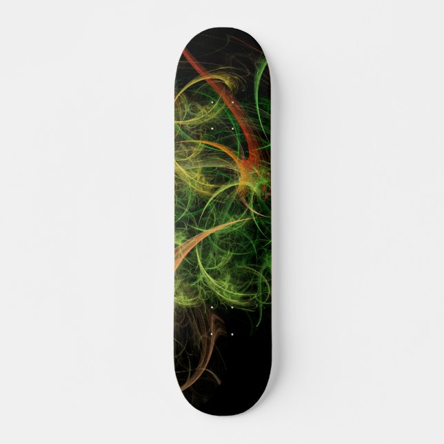 Abstarct Art Space Flowers Skateboard (Front)