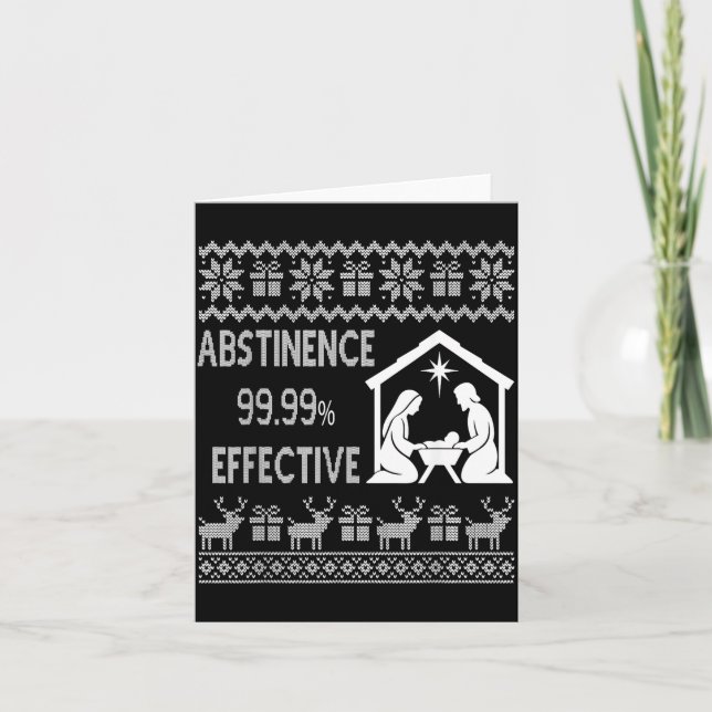 Abstinence 99.99 Percent Effective Nativity Ugly C Card (Front)