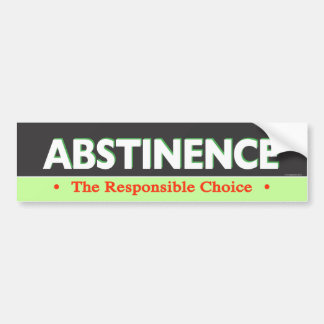 Abstinence Bumpersticker Bumper Sticker
