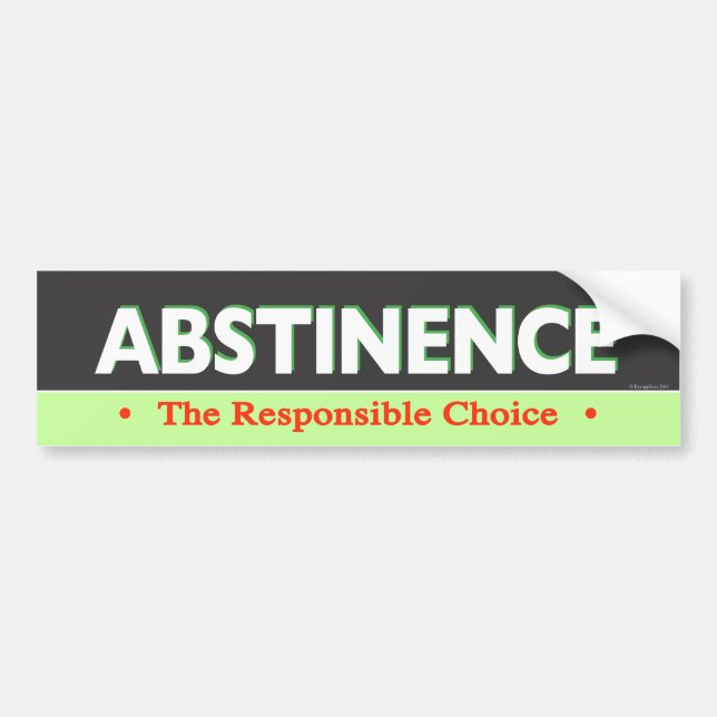 Abstinence Bumpersticker Bumper Sticker (Front)
