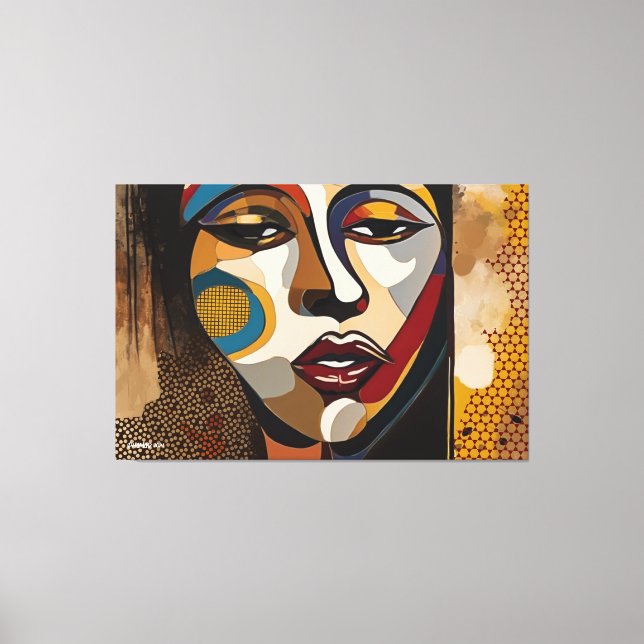 ABSTR_24-010, Abstract Face Art  Canvas Print (Front)