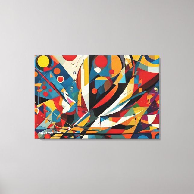 ABSTR_24-034, Geometric, Cubism Canvas Print (Front)